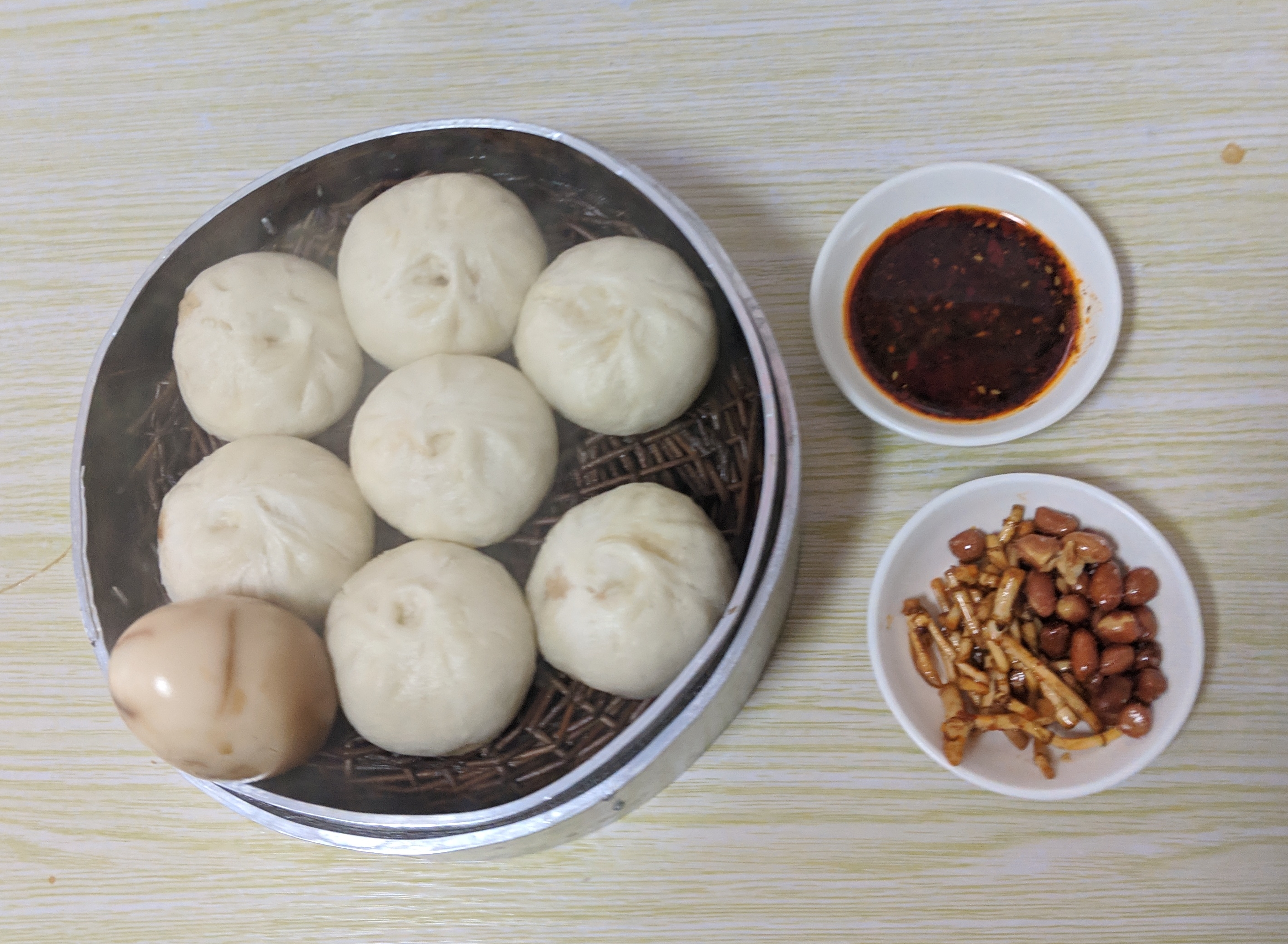 A basket of baozi.